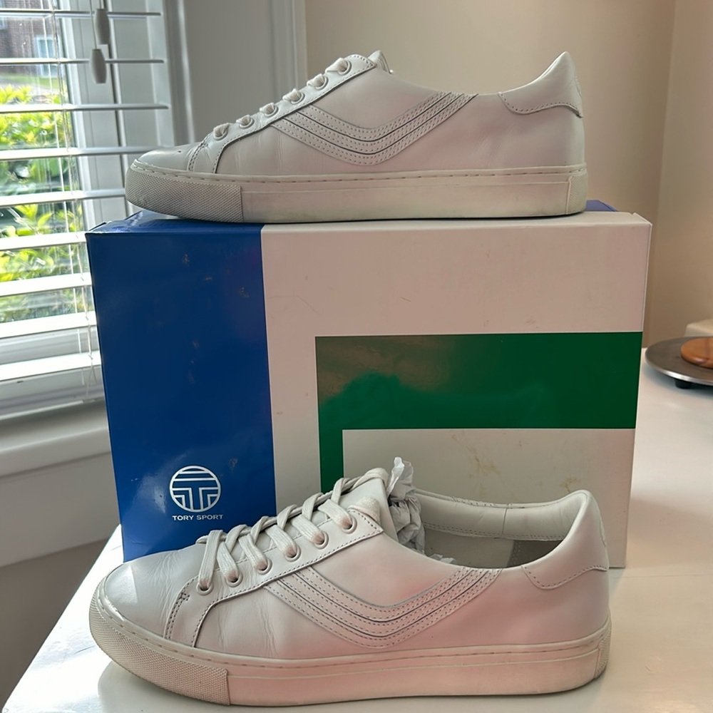 Tory Burch Chevron Color Block Sneakers, Sz 9.5